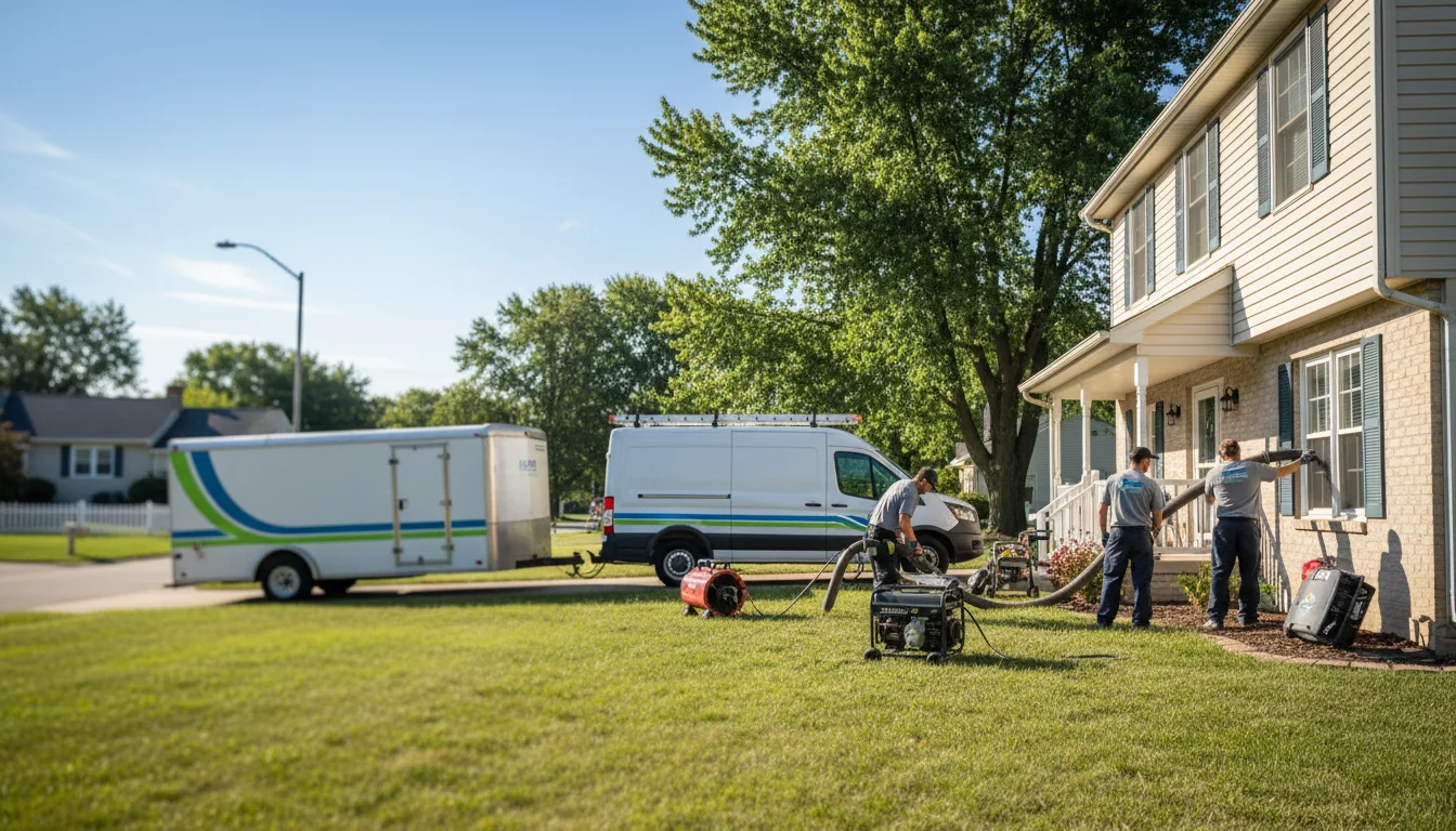 Flooded Basement Restoration And Cleanup With Repair in Hamlet, IN near me